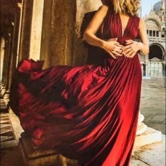 Lulus Tricks of the Trade Burgundy Convertible Maxi Dress Size Small - Picture 10 of 13